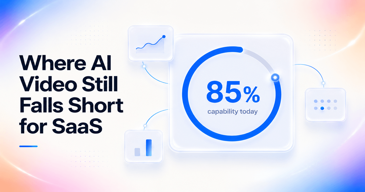 Where AI Video Still Falls Short for SaaS – 85 percent capability today