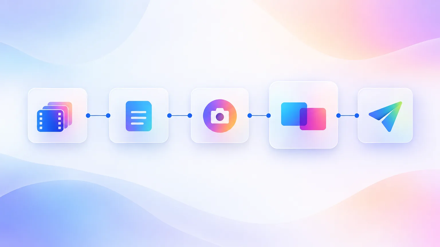 Five-step personalized video workflow, from picking a base demo and writing notes to recording, stitching and sending