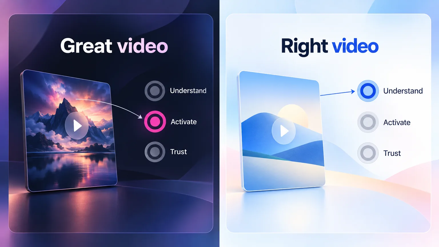 A polished video missing its target next to a simple demo video hitting the right bottleneck.